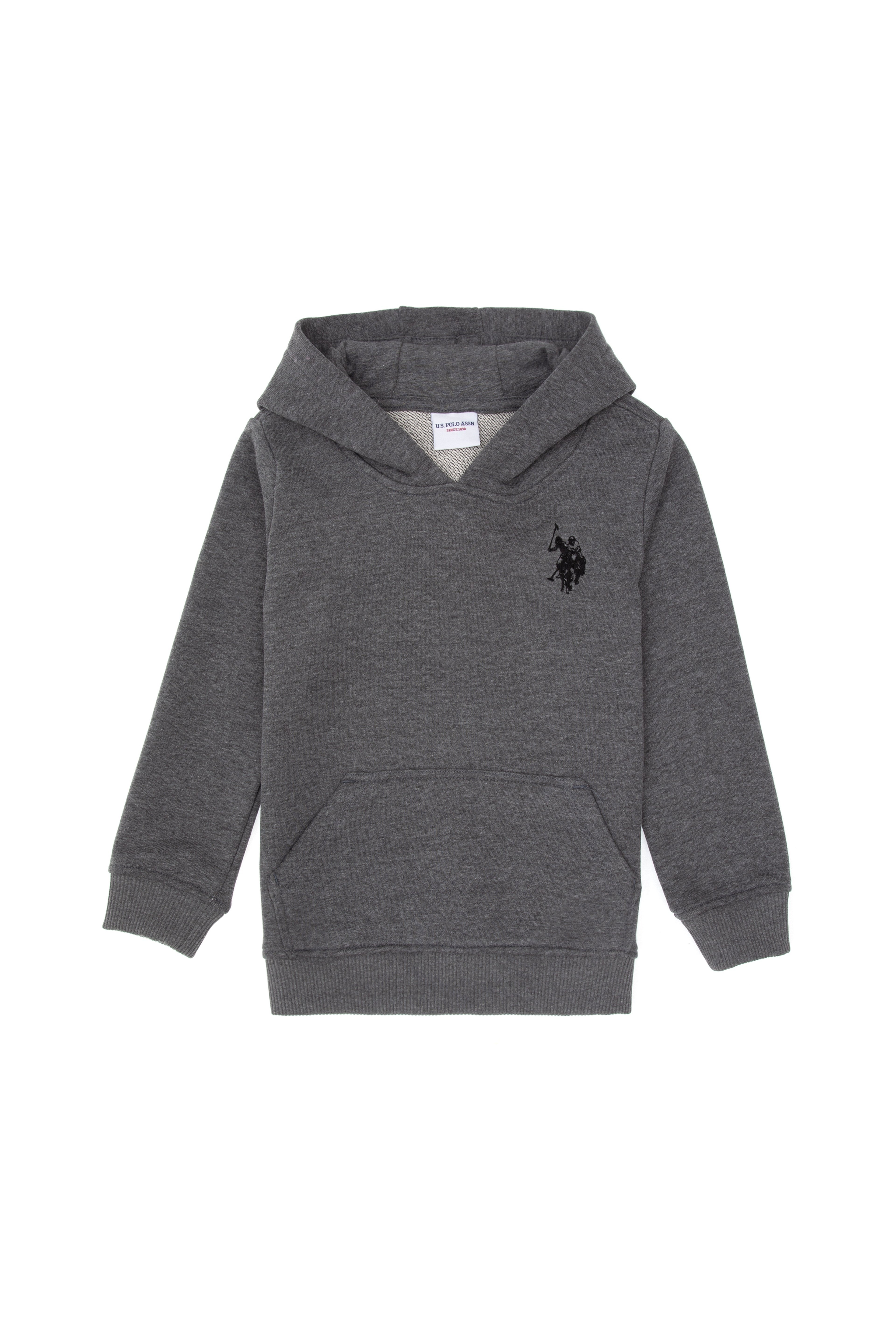 Erkek Çocuk Antrasit Melanj Basic Kapüşonlu Sweatshirt