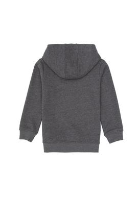 Erkek Çocuk Antrasit Melanj Basic Kapüşonlu Sweatshirt - 50313980031