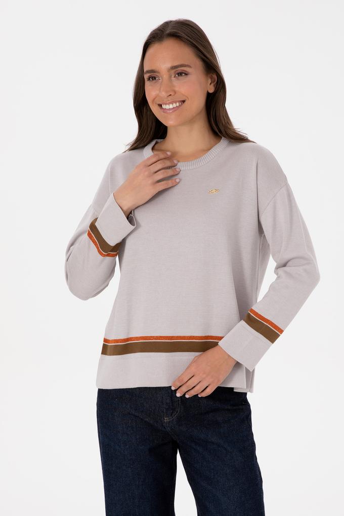 Kadın Taş Bisiklet Yaka Kazak