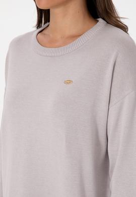 Kadın Taş Bisiklet Yaka Kazak - 50314598008