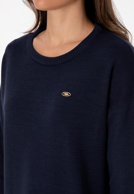 Kadın Lacivert Bisiklet Yaka Kazak - 50314598004