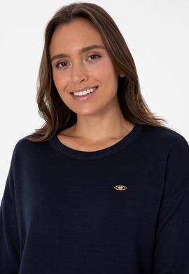 Kadın Lacivert Bisiklet Yaka Kazak - 50314598004