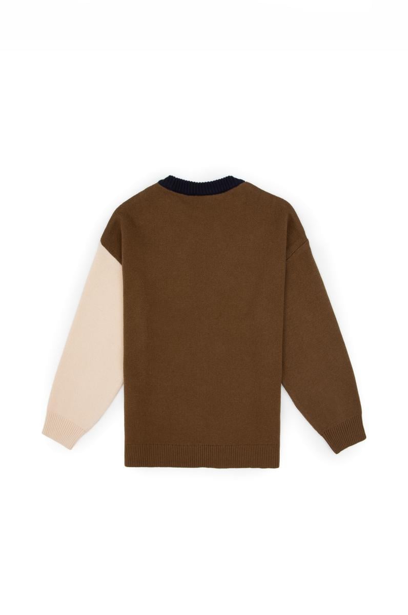 Erkek Çocuk Lacivert Bisiklet Yaka Kazak