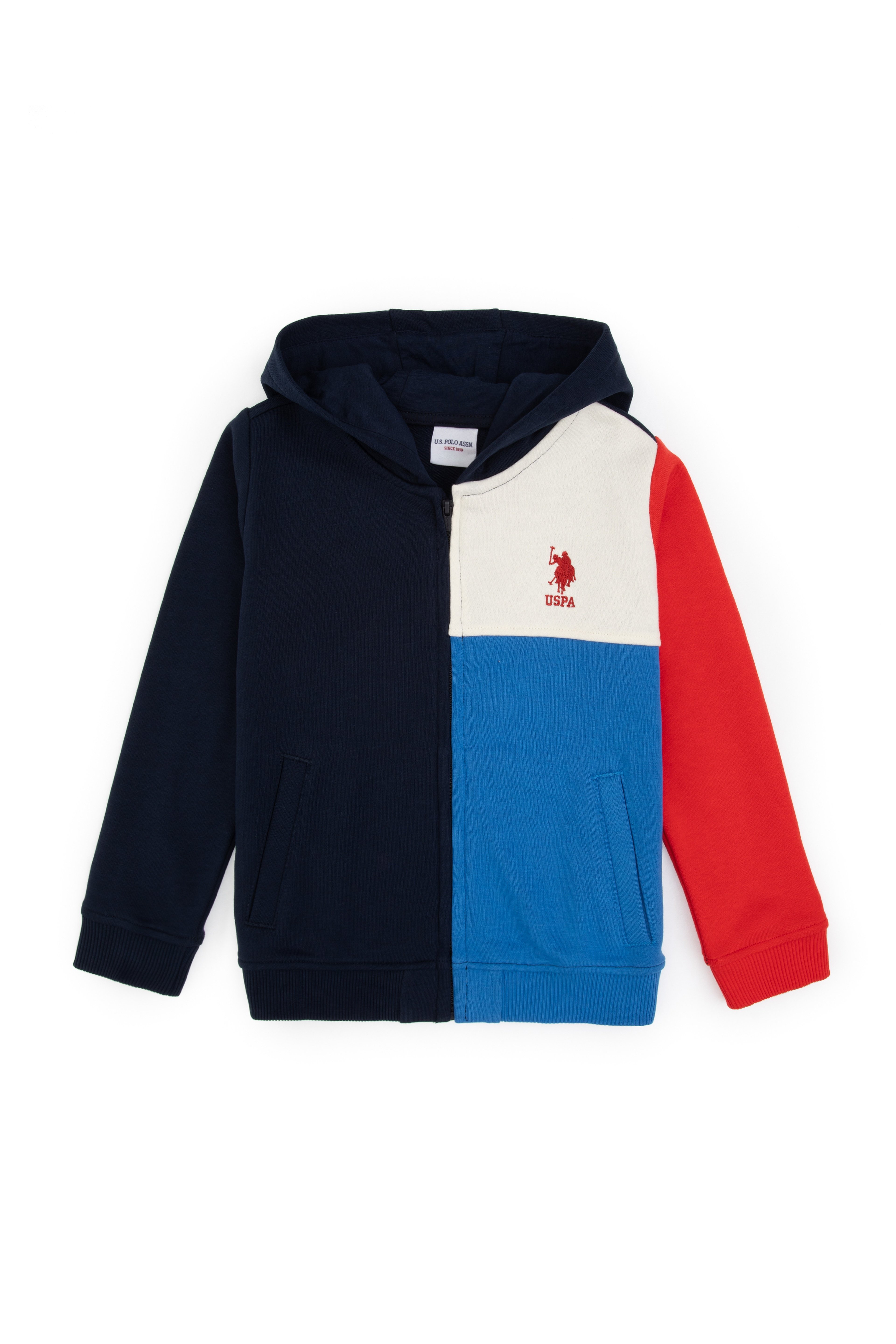 Erkek Çocuk Lacivert Fermuarlı Kapüşonlu Sweatshirt