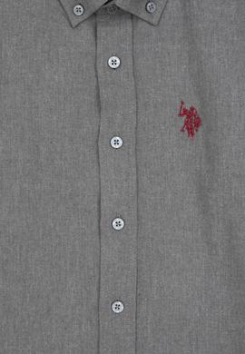 Erkek Çocuk Gri Uzun Kollu Basic Gömlek - 50316769164