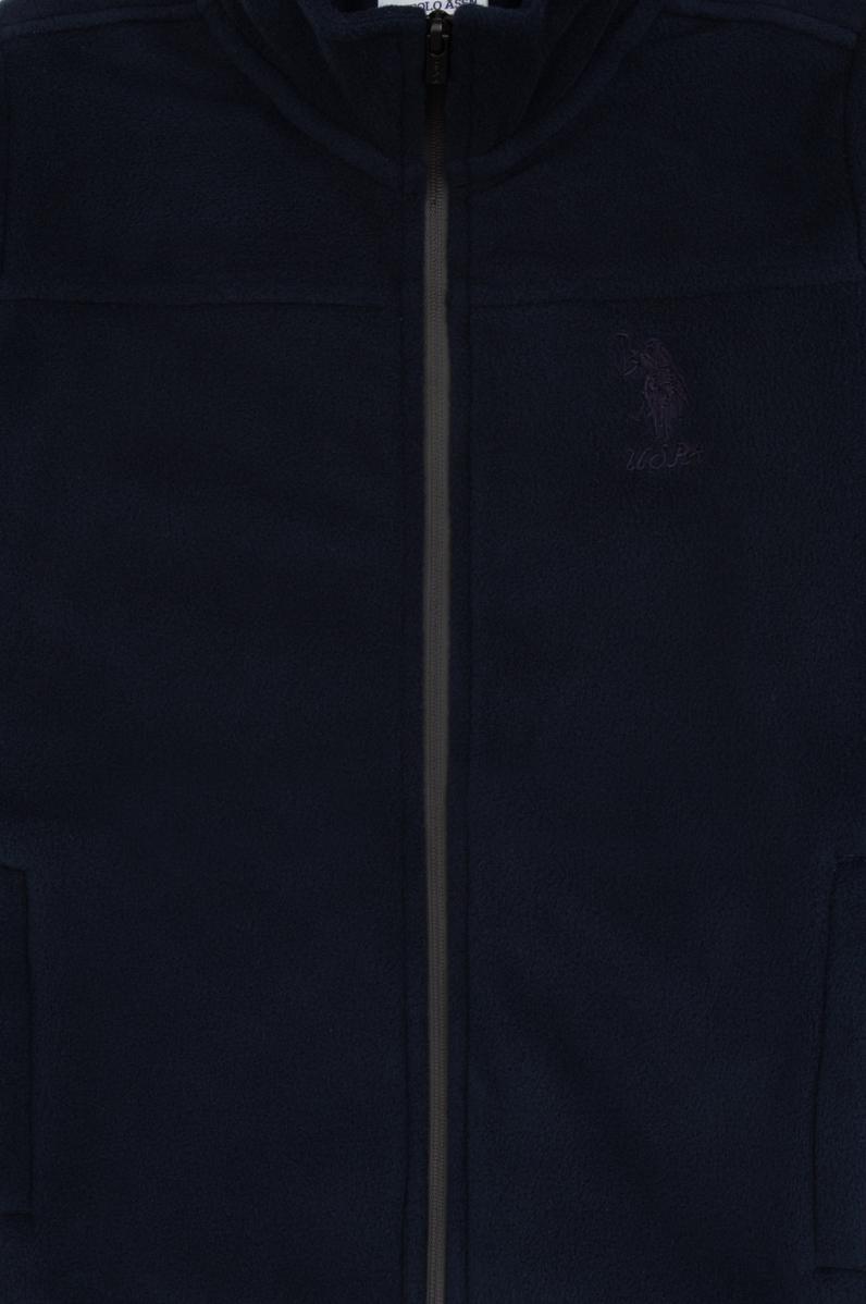 Kız Çocuk Açık Lacivert Fermuarlı Polar Sweatshirt