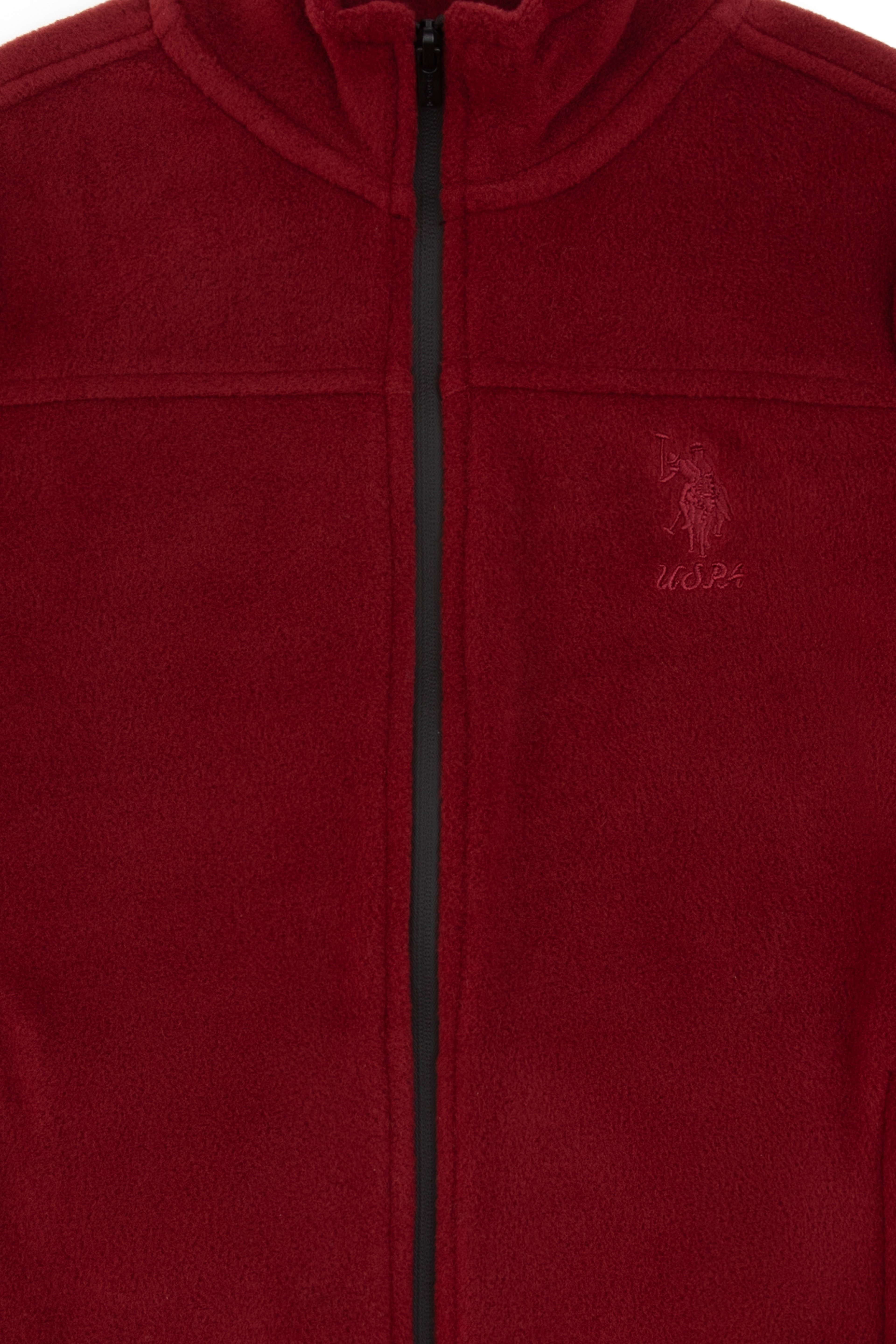 Kız Çocuk Bordo Fermuarlı Polar Sweatshirt - Image 7