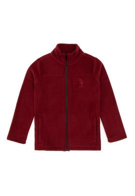 Kız Çocuk Bordo Fermuarlı Polar Sweatshirt - 50317875002
