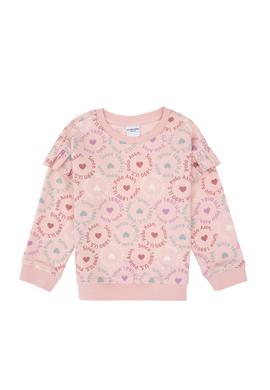 Kız Çocuk Pudra Bisiklet Yaka Sweatshirt - 50317887004