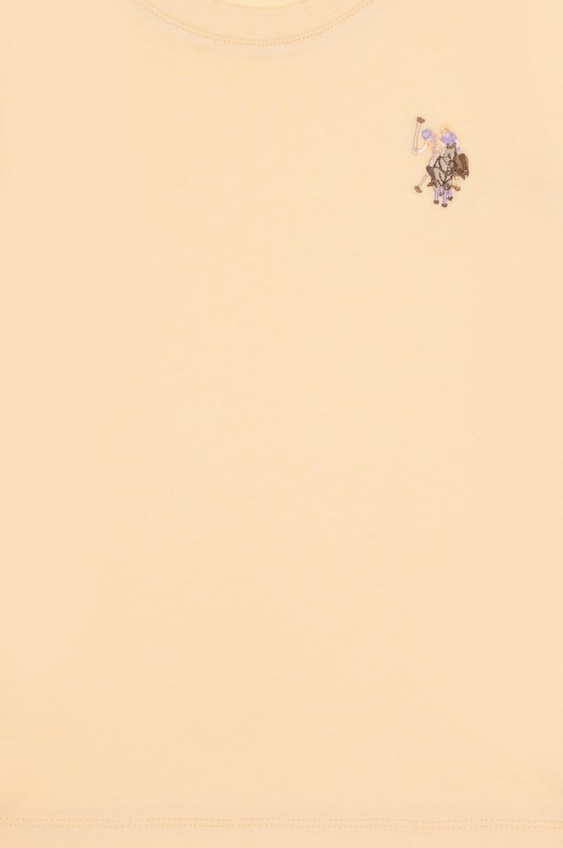 Kız Çocuk Sarı Bisiklet Yaka Basic Sweatshirt