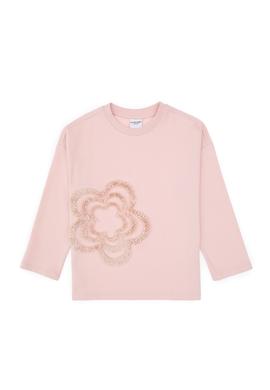 Kız Çocuk Pudra Bisiklet Yaka Sweatshirt - 50317921006