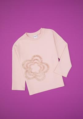 Kız Çocuk Pudra Bisiklet Yaka Sweatshirt - 50317921006