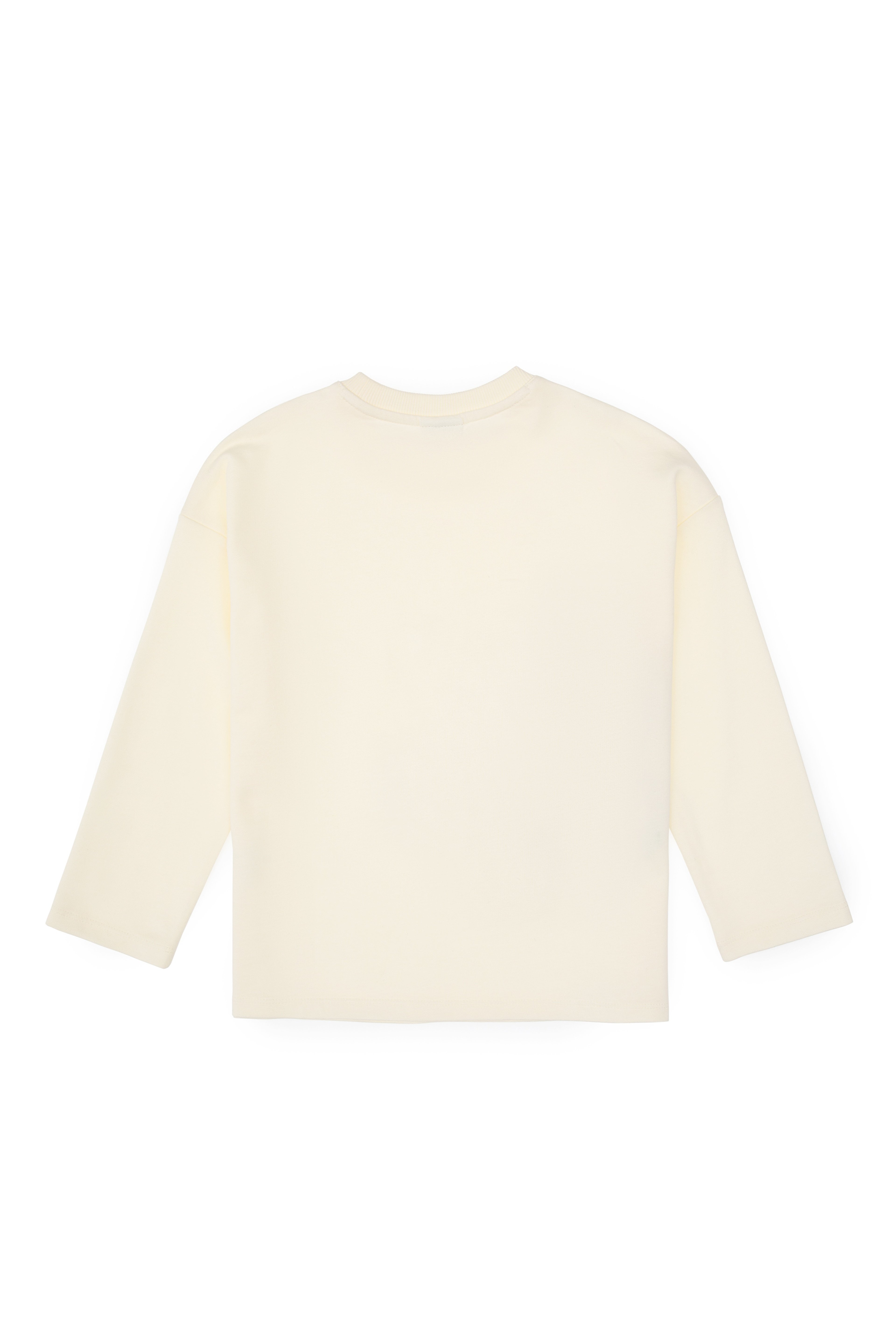 Kız Çocuk Krem Bisiklet Yaka Sweatshirt - Image 5