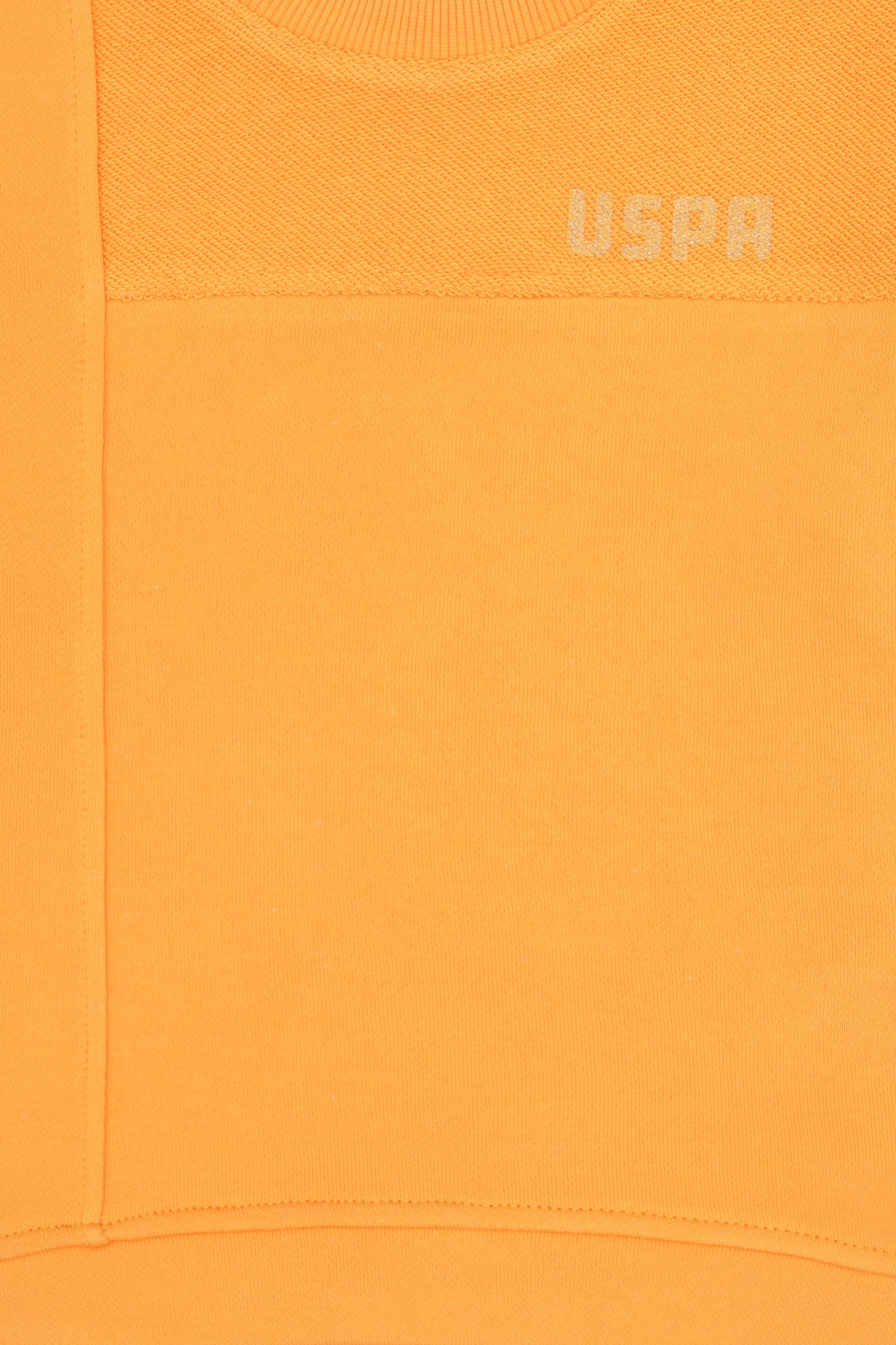 Kız Çocuk Turuncu Bisiklet Yaka Sweatshirt - Image 6