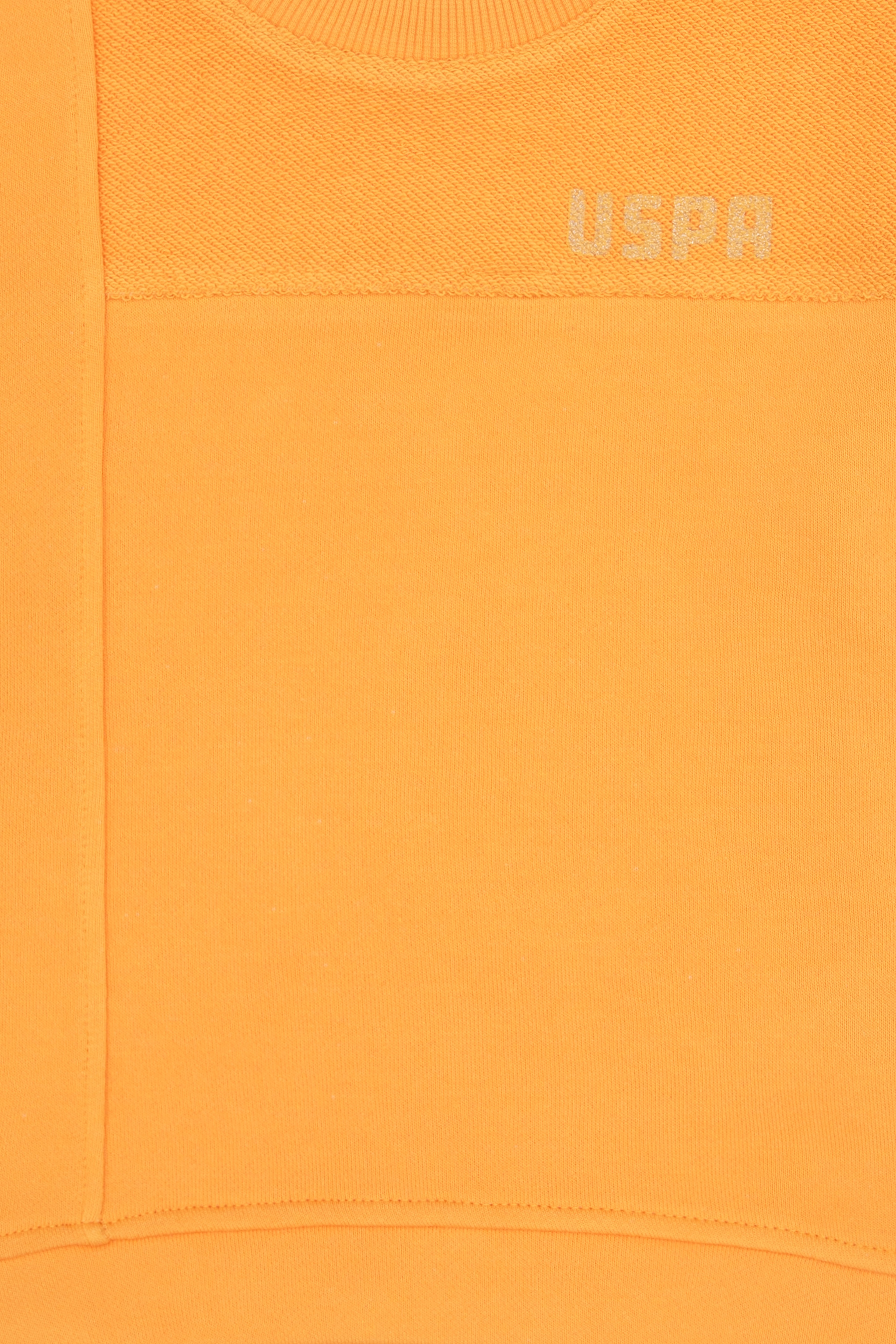 Kız Çocuk Turuncu Bisiklet Yaka Sweatshirt
