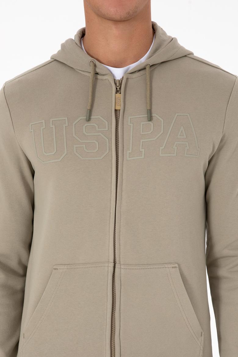 Erkek Açık Haki Örme Hırka - 50313719081