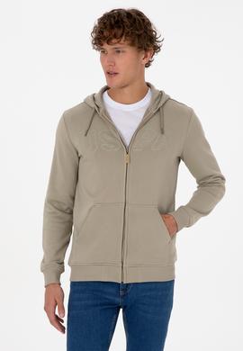 Erkek Açık Haki Örme Hırka - 50313719081