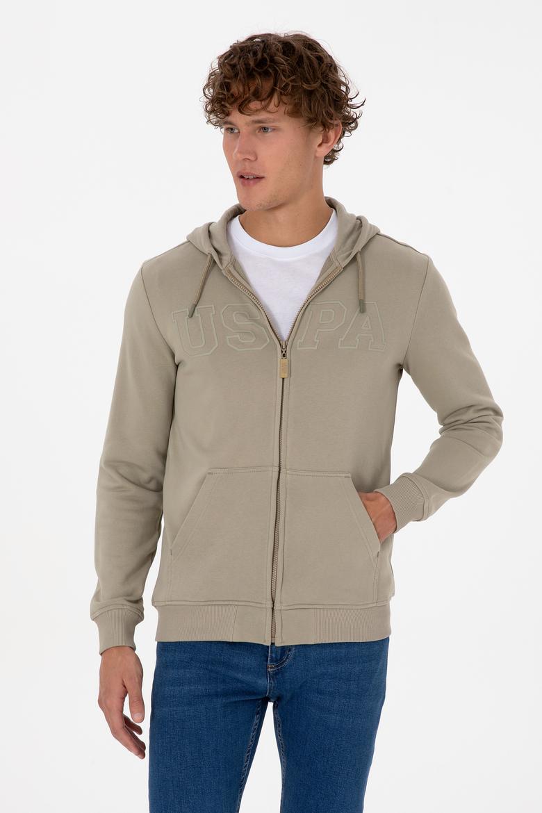 Erkek Açık Haki Örme Hırka - 50313719081