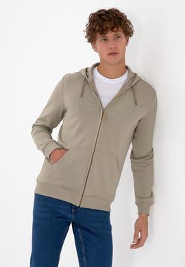 Erkek Açık Haki Örme Hırka - 50313719081