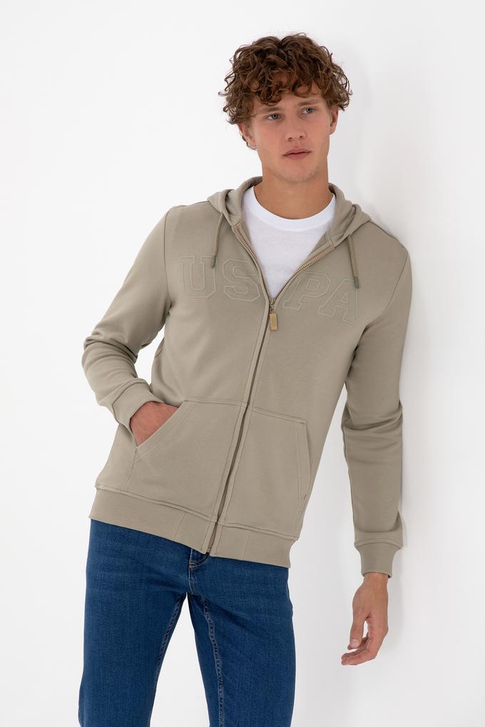 Erkek Açık Haki Örme Hırka