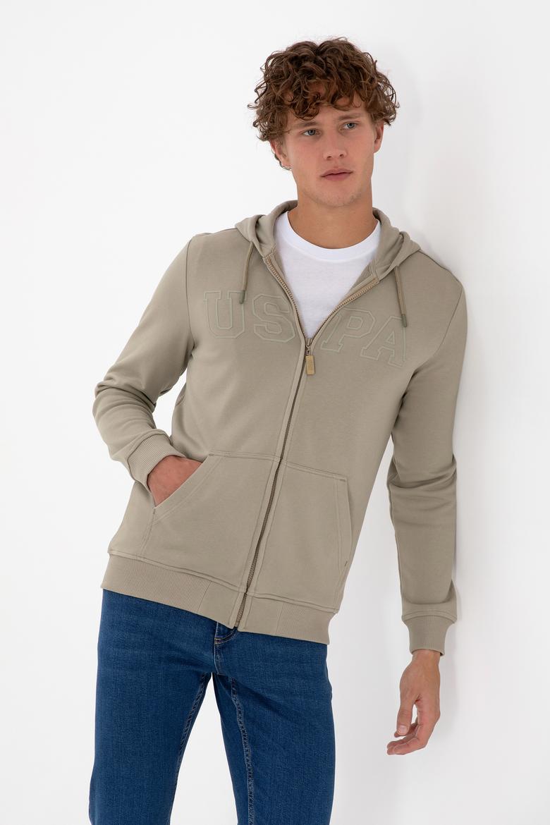 Erkek Açık Haki Örme Hırka