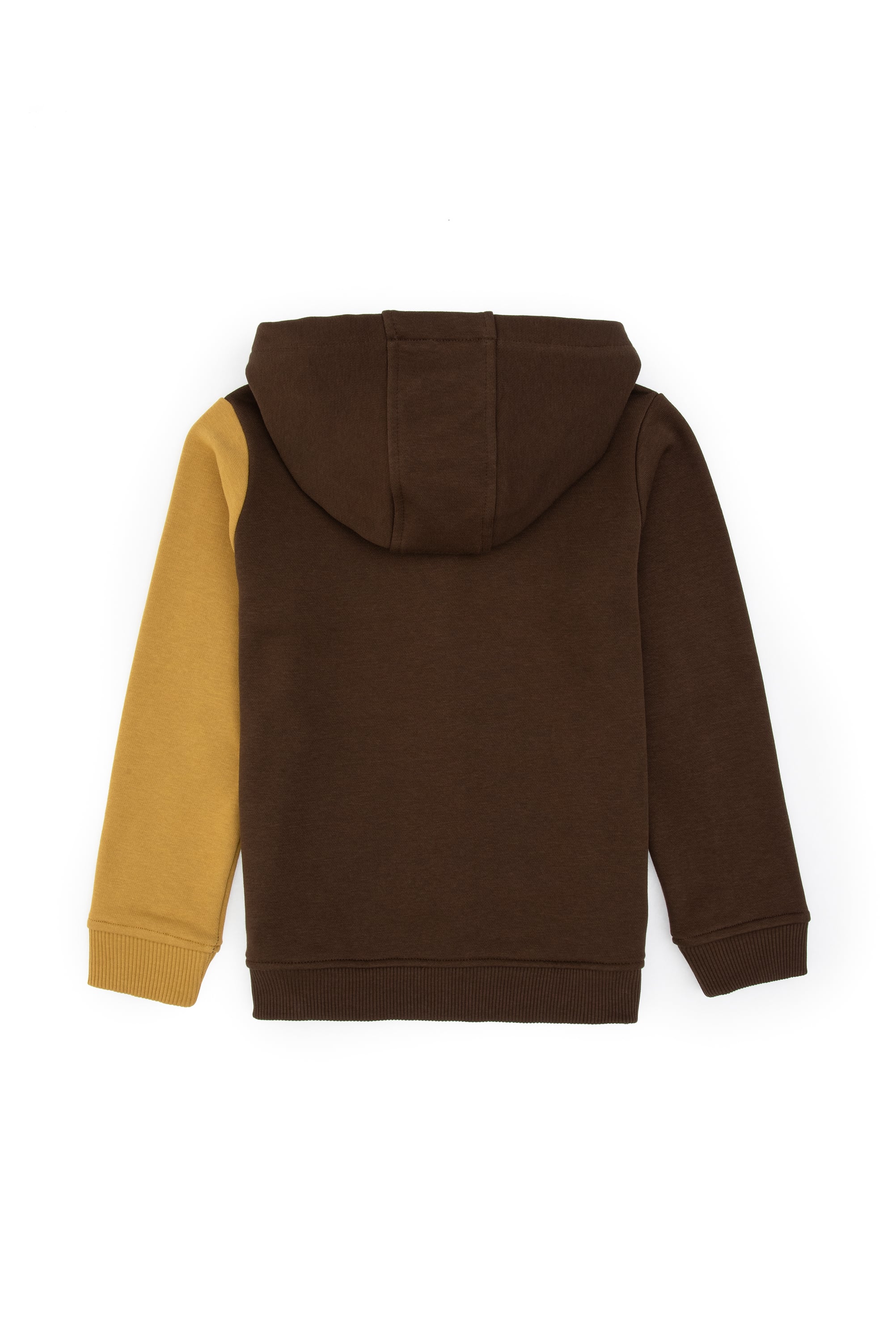 Erkek Çocuk Kahverengi Fermuarlı Kapüşonlu Sweatshirt - Image 4