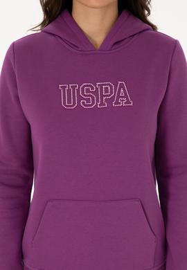 Kadın Menekşe Şardonlu Kapüşonlu Basic Sweatshirt - 50313566039