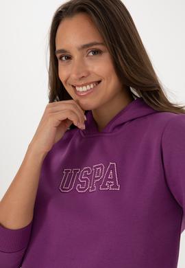 Kadın Menekşe Şardonlu Kapüşonlu Basic Sweatshirt - 50313566039