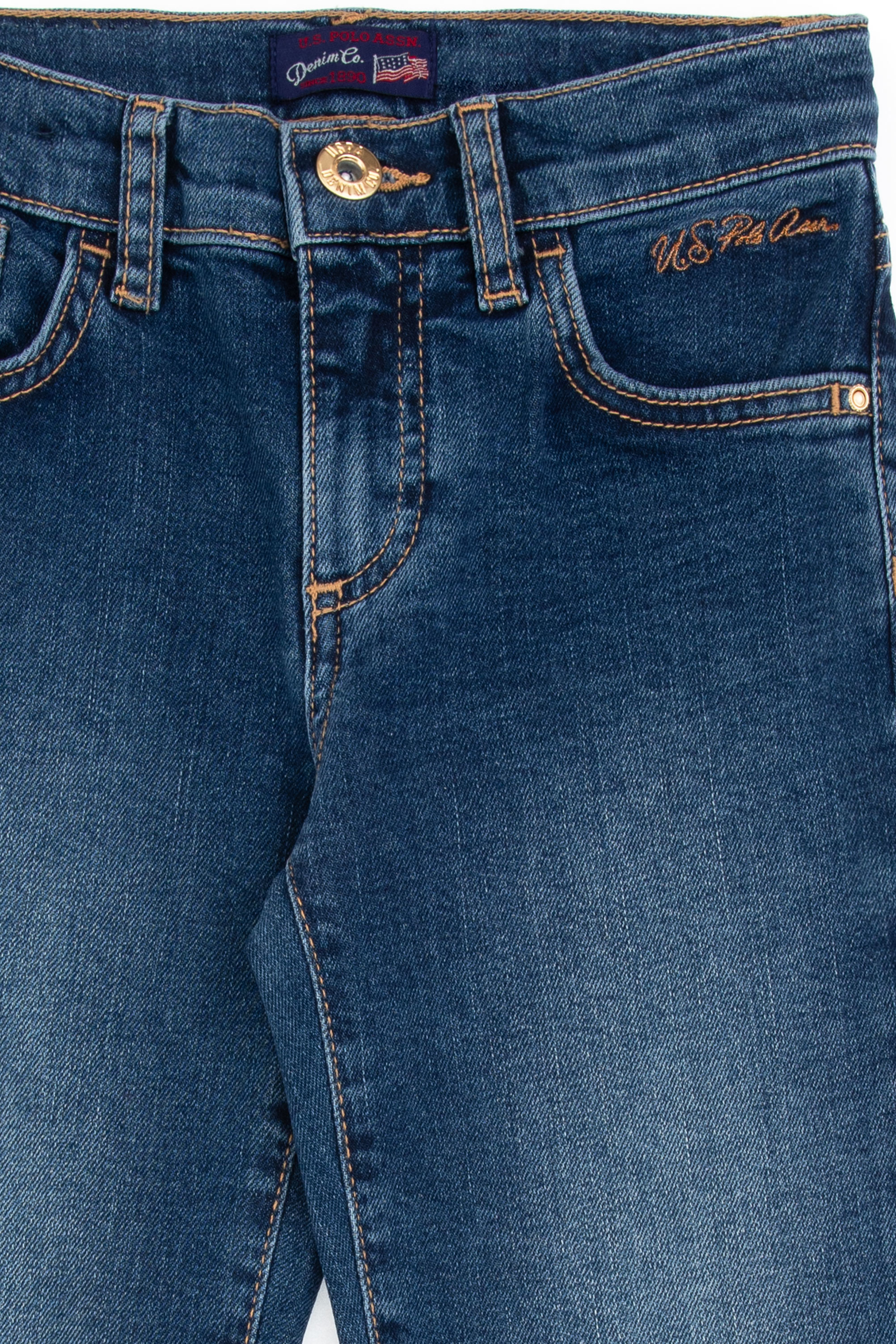 شلوار جینآبی اسلیم فلیر فیت Sl.Flare دخترانه یو اس پولو | U.S. Polo Assn. - تصویر 5