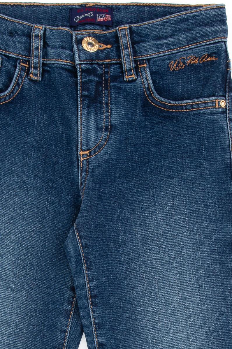 Kız Çocuk Mavi Slim Flare Fit Jean Pantolon