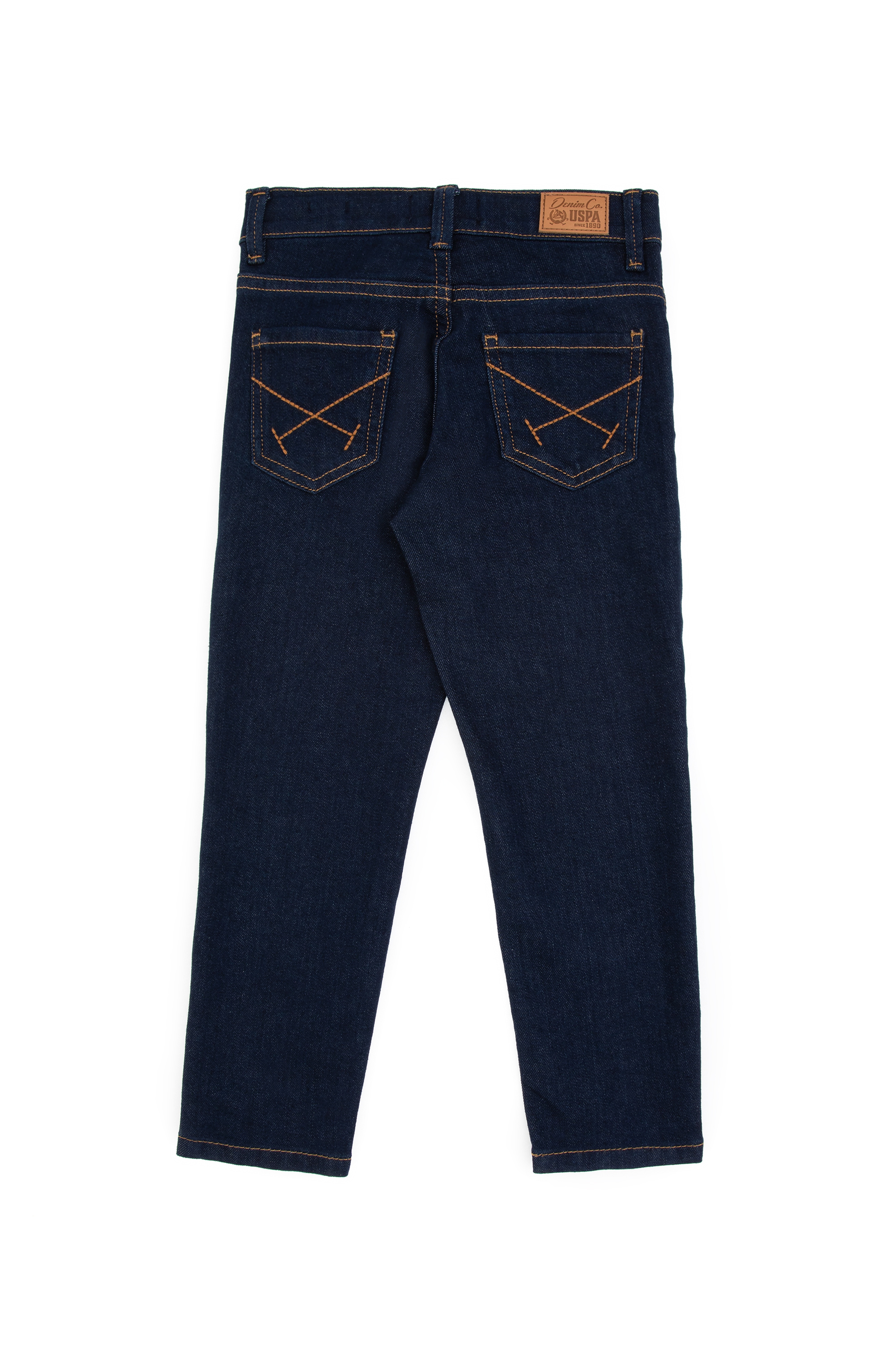 Kız Çocuk Koyu Mavi Slim Fit Jean Pantolon - Image 5