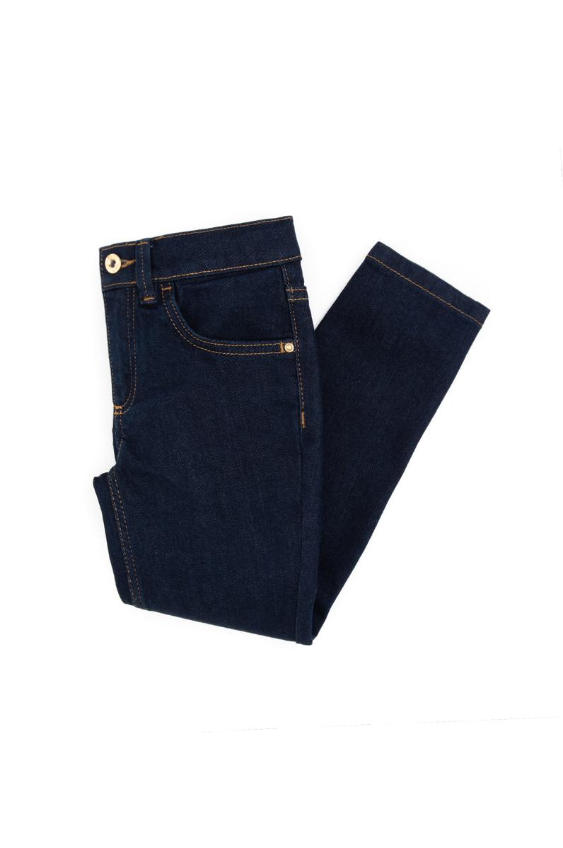 Kız Çocuk Koyu Mavi Slim Fit Jean Pantolon