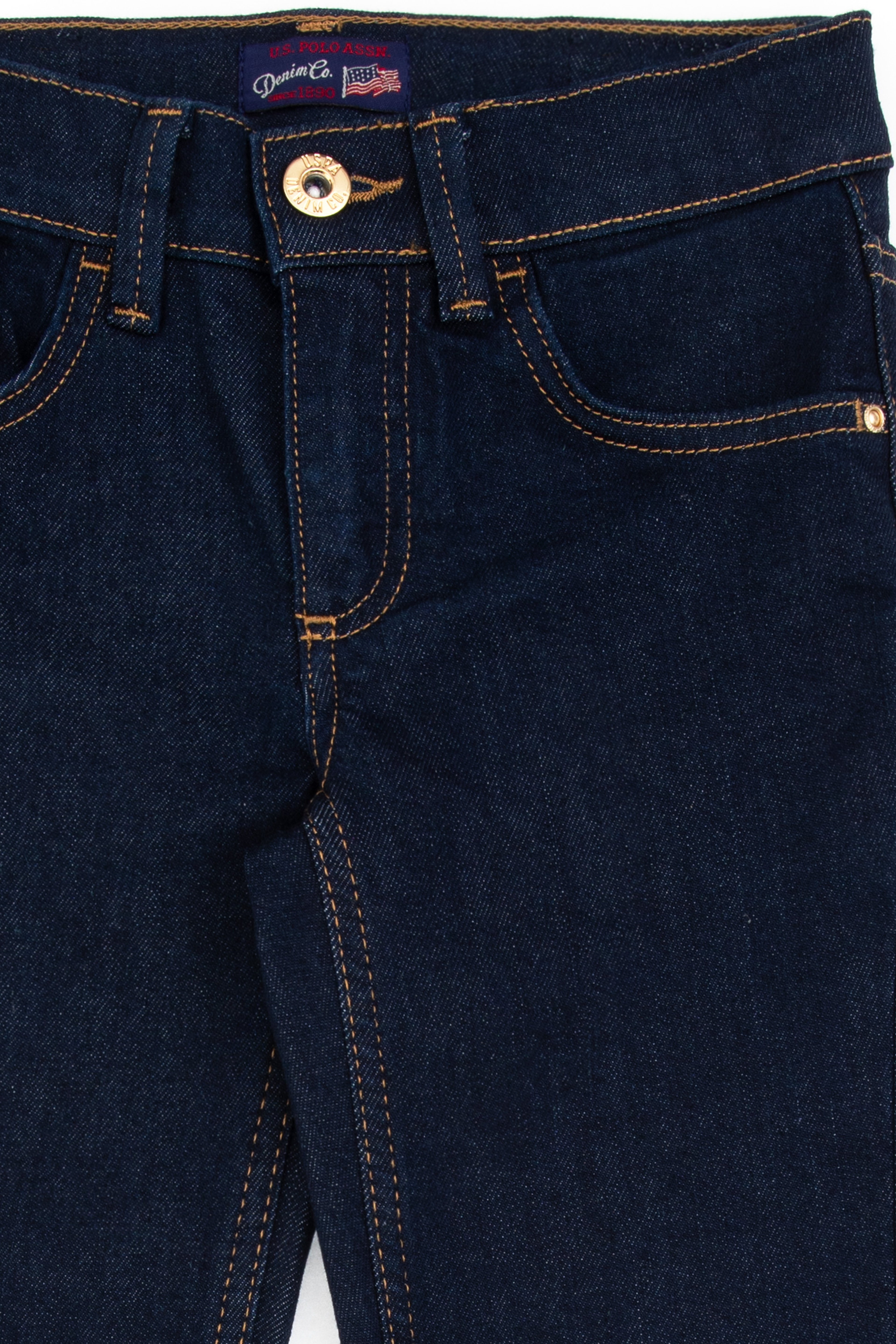 Kız Çocuk Koyu Mavi Slim Fit Jean Pantolon - Image 6