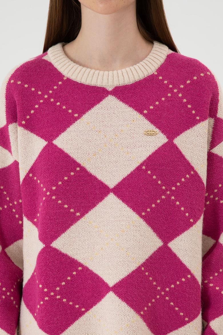 Kadın Krem Bisiklet Yaka Kazak - 50314665013