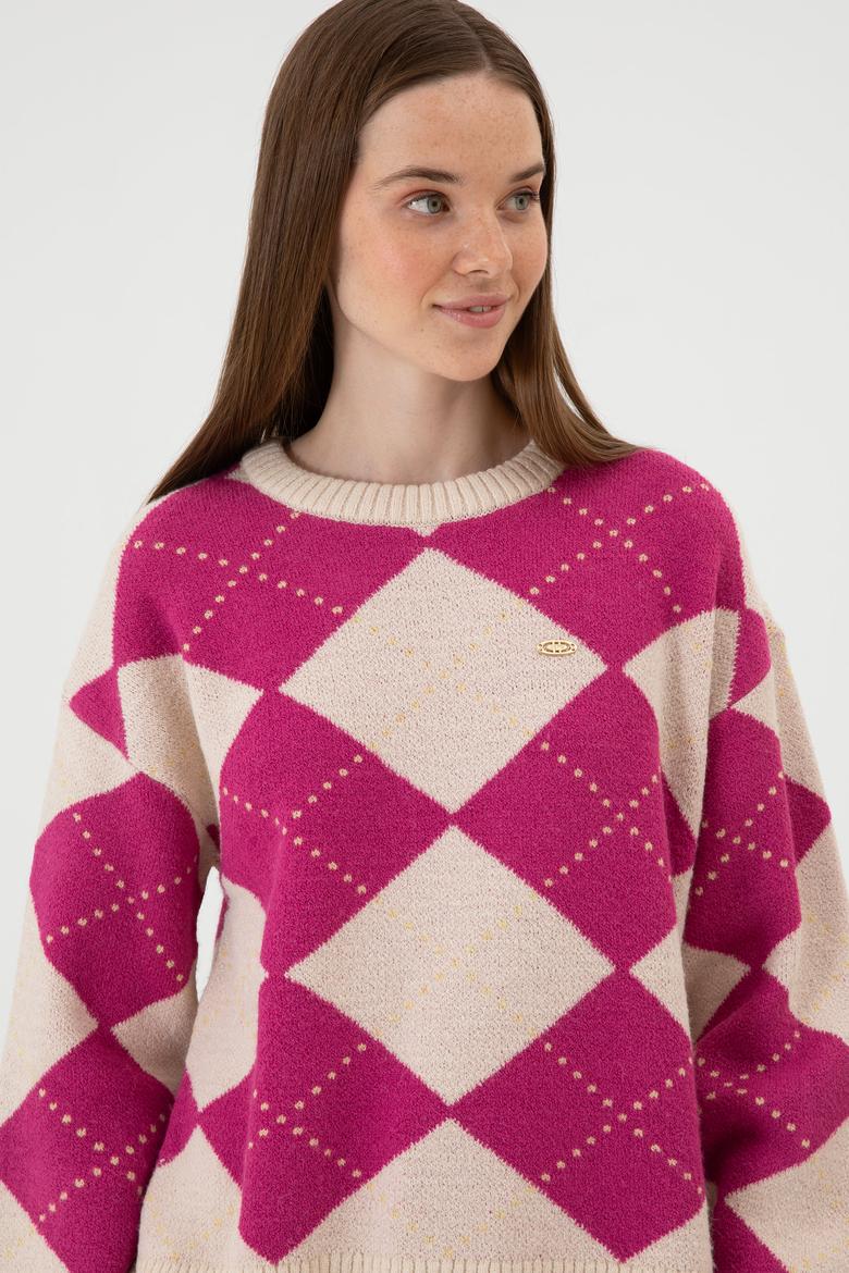 Kadın Krem Bisiklet Yaka Kazak - 50314665013