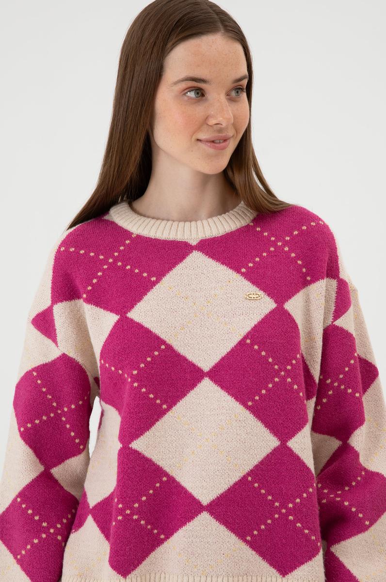 Kadın Krem Bisiklet Yaka Kazak