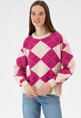 Kadın Krem Bisiklet Yaka Kazak - 50314665013