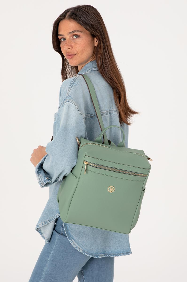 Kadın Mint Çift Askılı Sırt Çantası