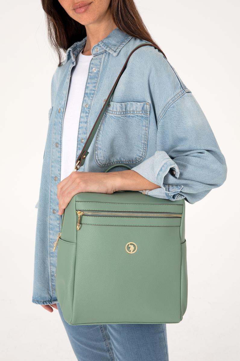 Kadın Mint Çift Askılı Sırt Çantası