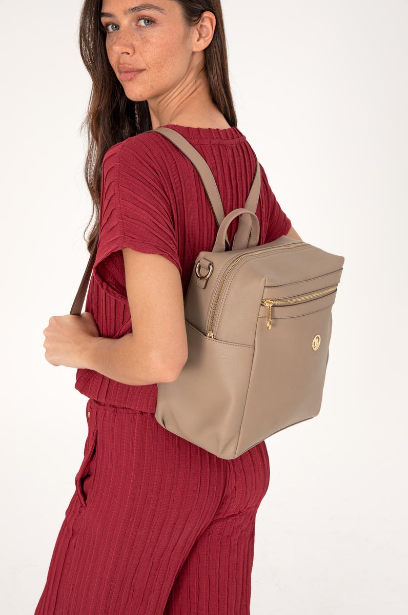 Kadın Vizon Çift Askılı Sırt Çantası