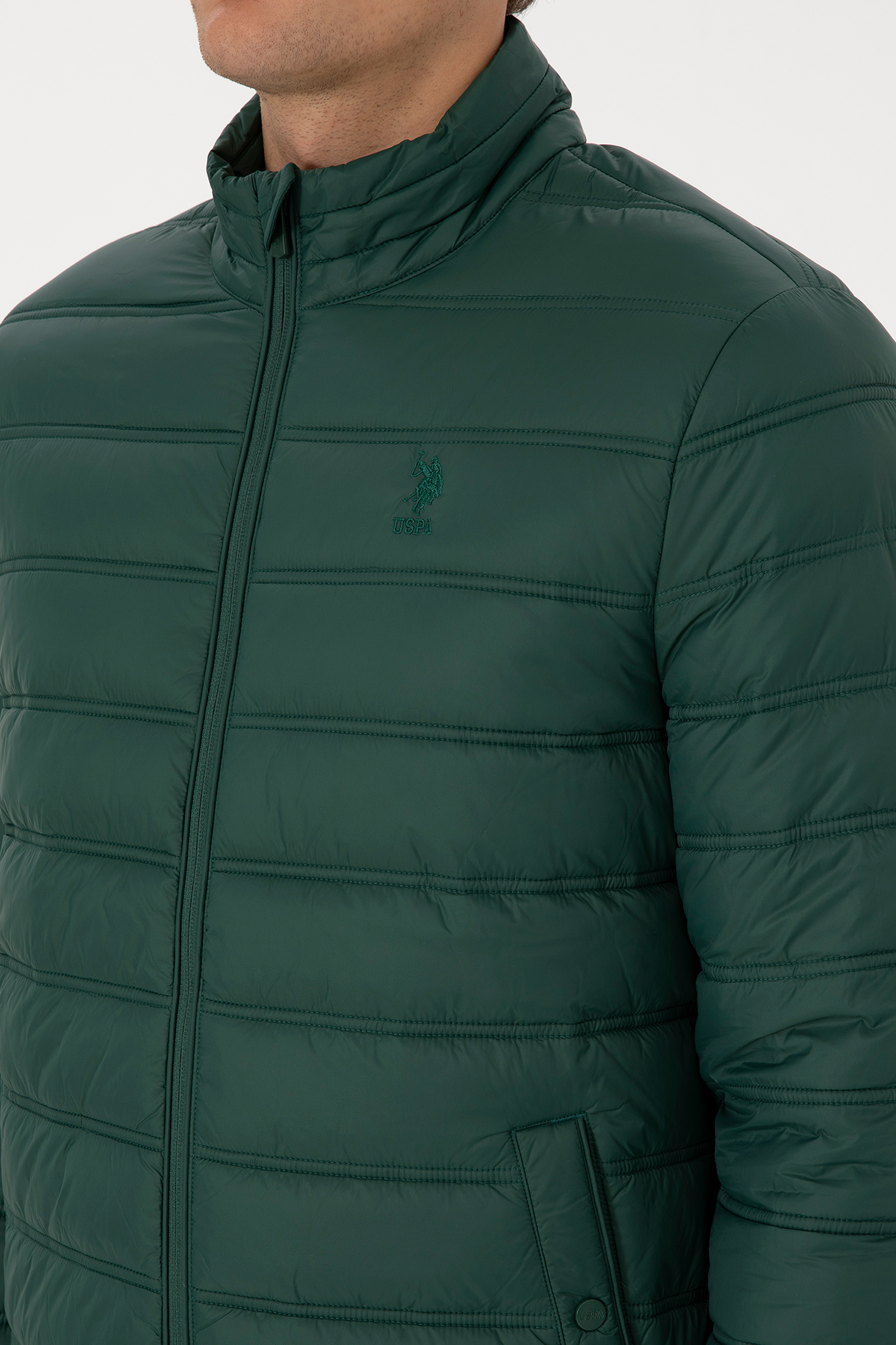Erkek Koyu Yeşil Mont - Image 7