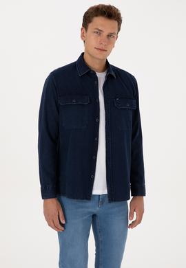 Erkek Lacivert Uzun Kollu Gömlek - 50308275019