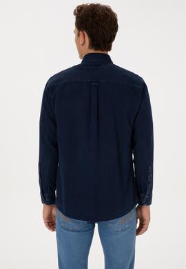 Erkek Lacivert Uzun Kollu Gömlek - 50308275019