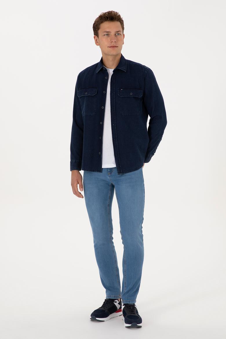 Erkek Lacivert Uzun Kollu Gömlek - 50308275019