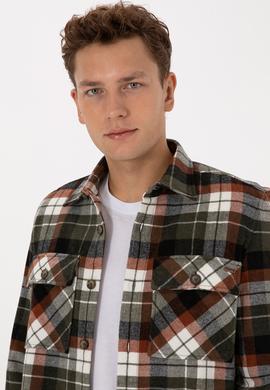 Erkek Bakır  Ekoseli  Uzun Kollu Siyah Gömlek - 50308564004