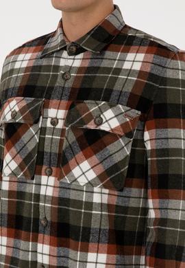 Erkek Bakır  Ekoseli  Uzun Kollu Siyah Gömlek - 50308564004