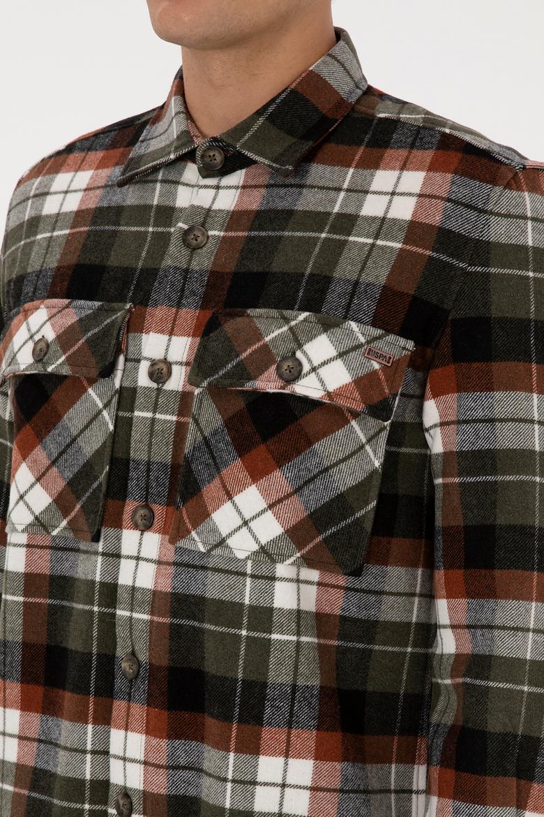 Erkek Bakır  Ekoseli  Uzun Kollu Siyah Gömlek - 50308564004