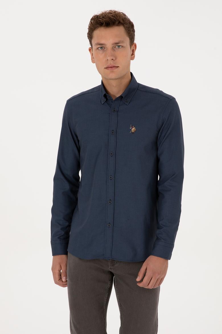 Erkek Açık Lacivert Uzun Kollu Gömlek - 50308252001