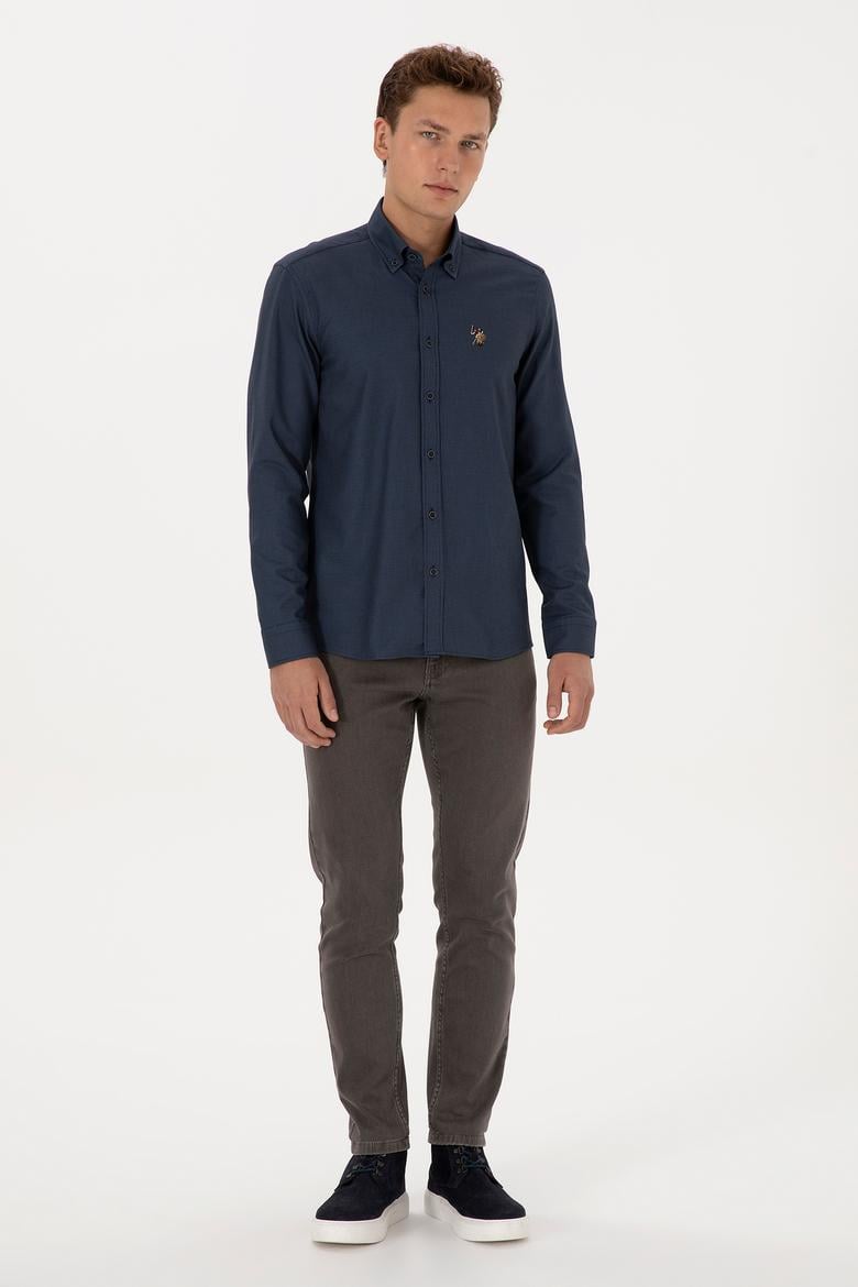 Erkek Açık Lacivert Uzun Kollu Gömlek - 50308252001