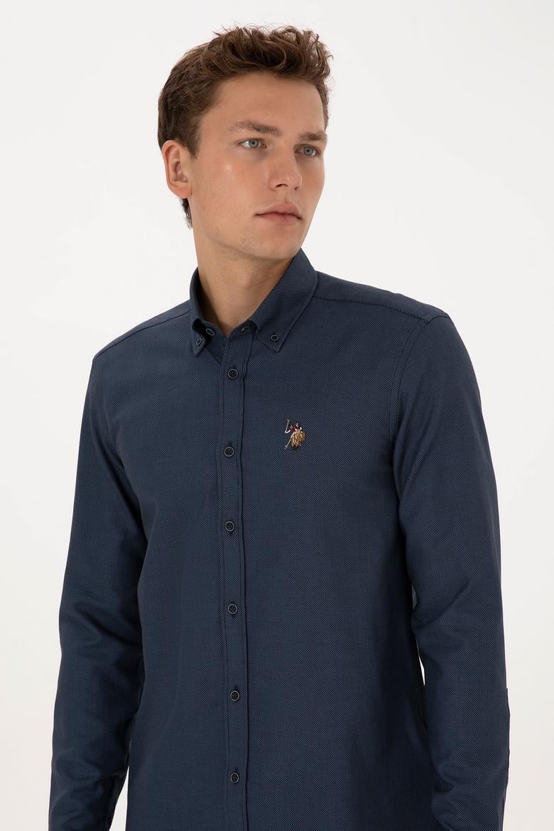 Erkek Açık Lacivert Uzun Kollu Gömlek - 50308252001